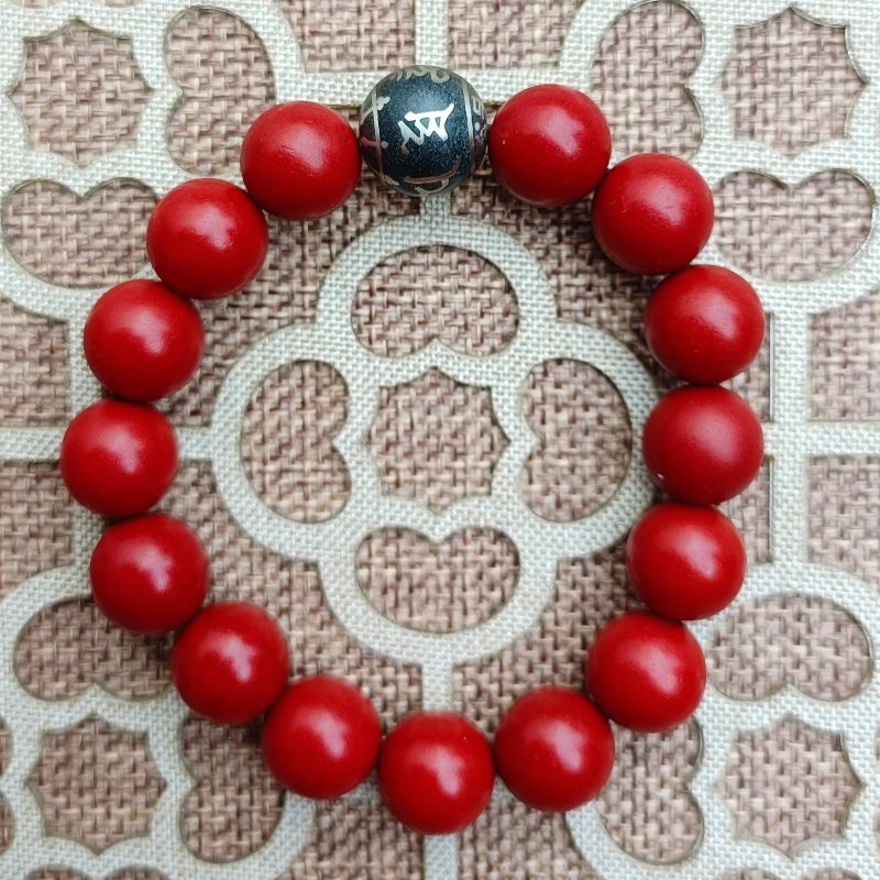 手串/朱砂手串/水晶手串/木头手串/菩提白底实物图