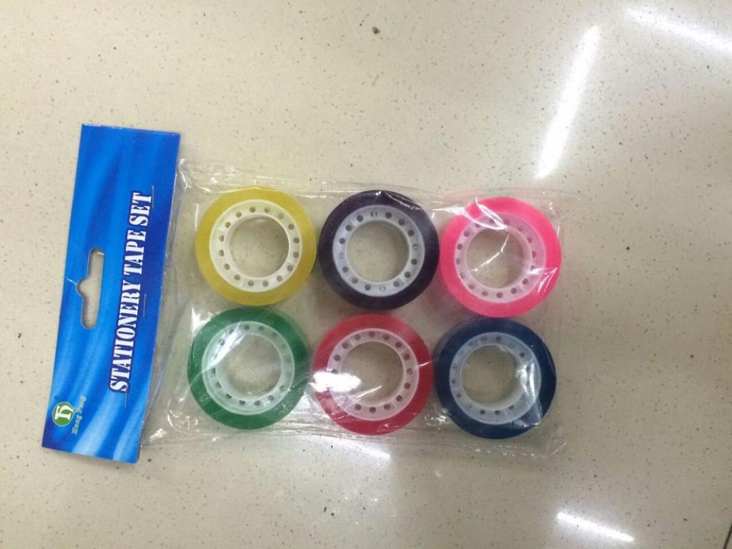 厂家直销 供应6pcs彩色文具带1