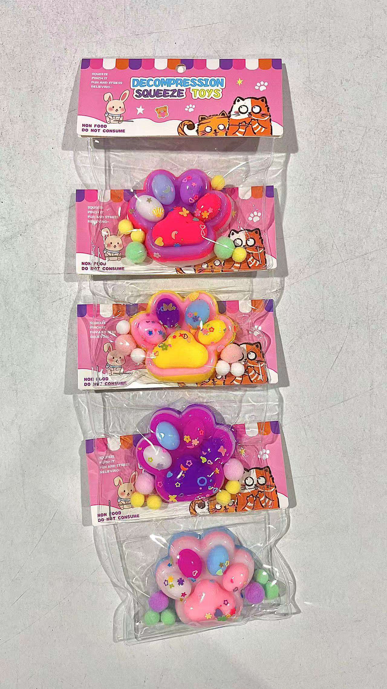 新奇特减压玩具捏捏乐猫爪儿童可爱解压球趣味软萌玩具产品图