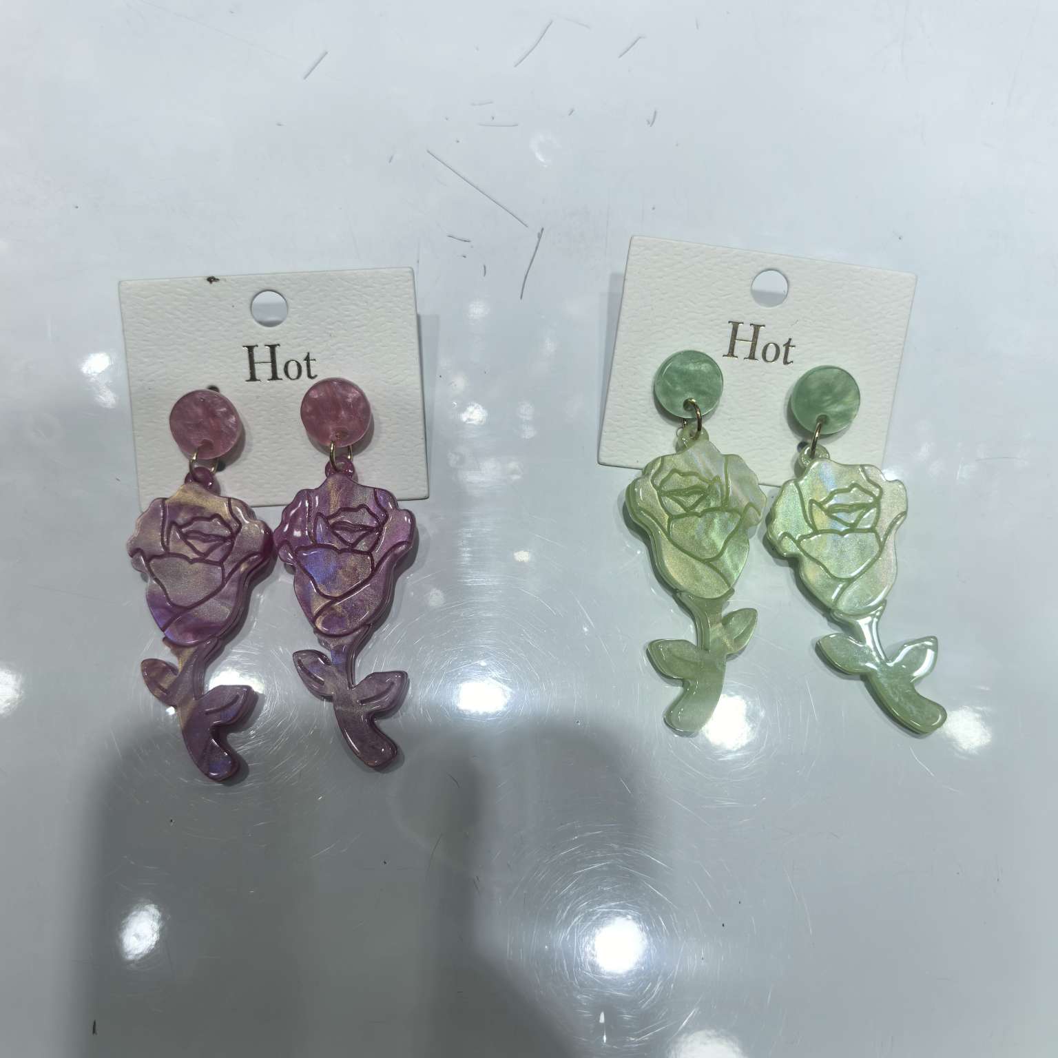 花朵耳钉亚克力饰品甜美耳饰时尚简约气质耳钉百搭女生配饰亚克力饰品耳饰耳钉