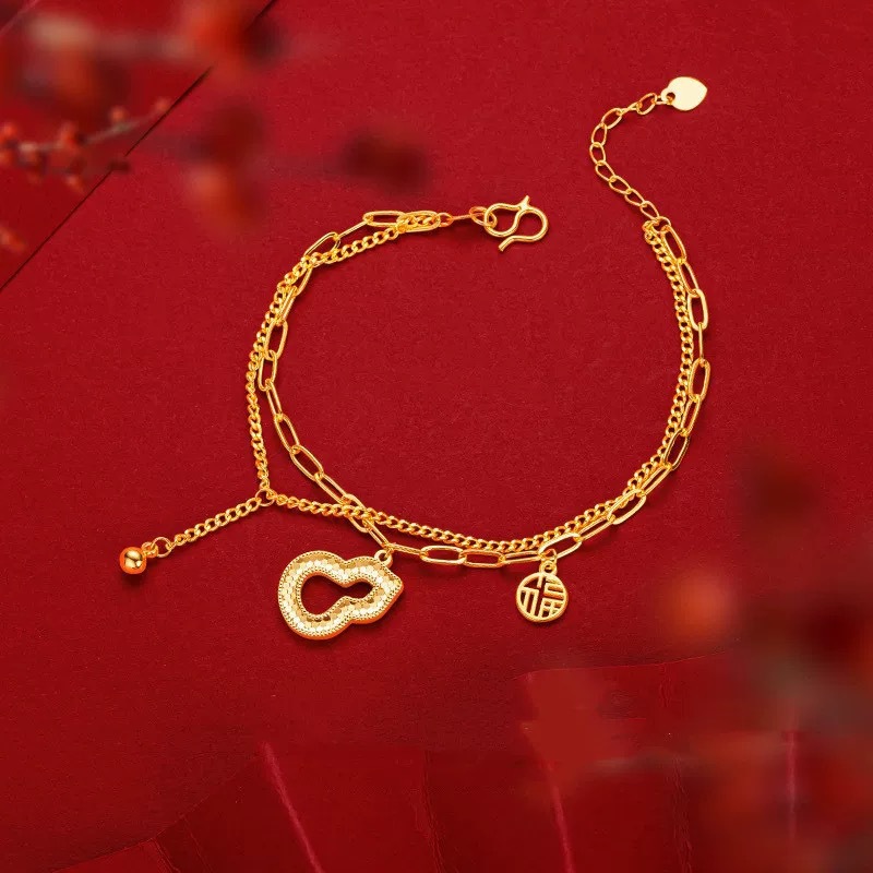 2025年新款不掉色时尚轻奢龙鳞葫芦女时尚AB手链 产品图