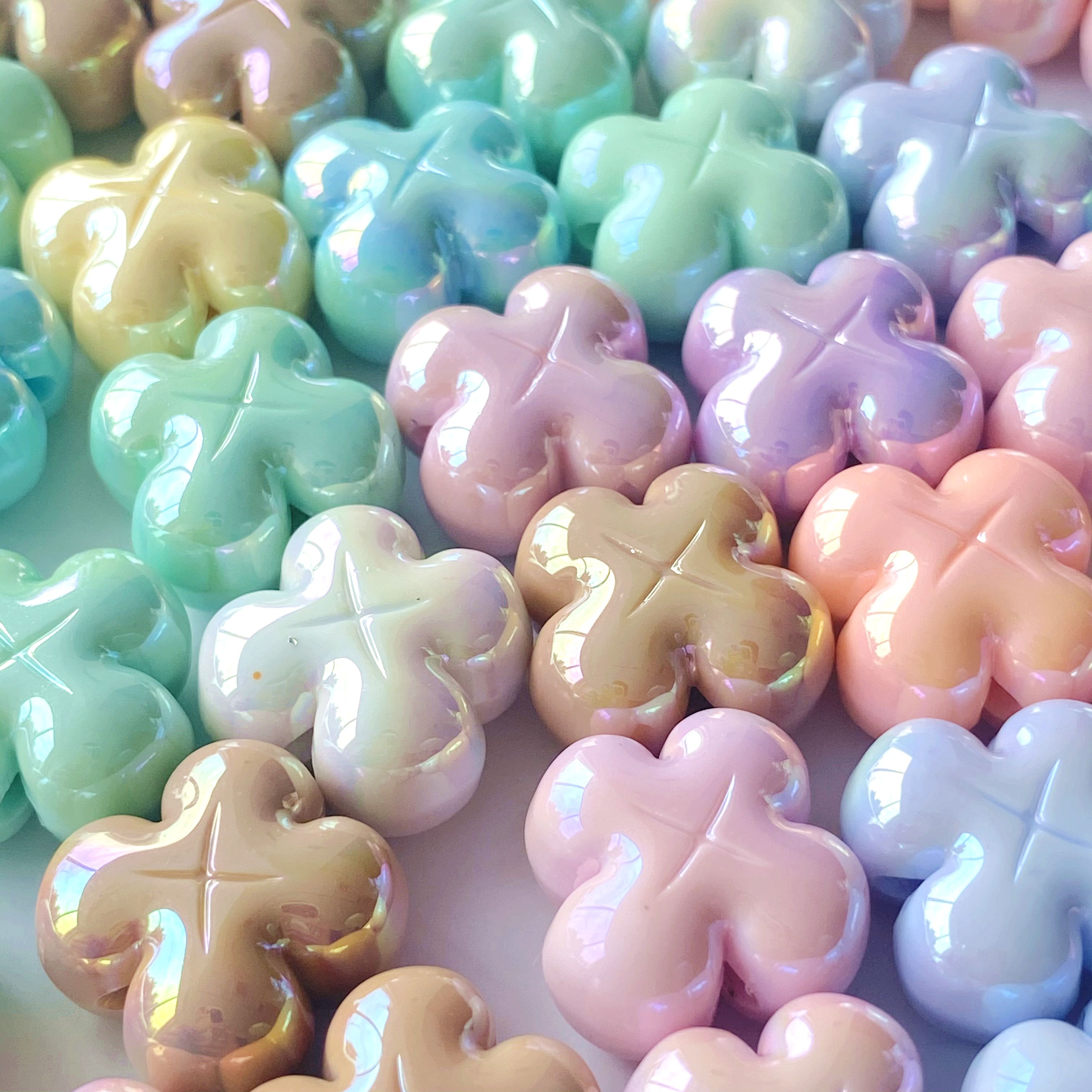 Acrylic uv Summer Fantasy four-leaf Clover Creative diy./ Materials for making bracelet pendants, keychains, mobile phone pendants, accessories and accessories Item Picture