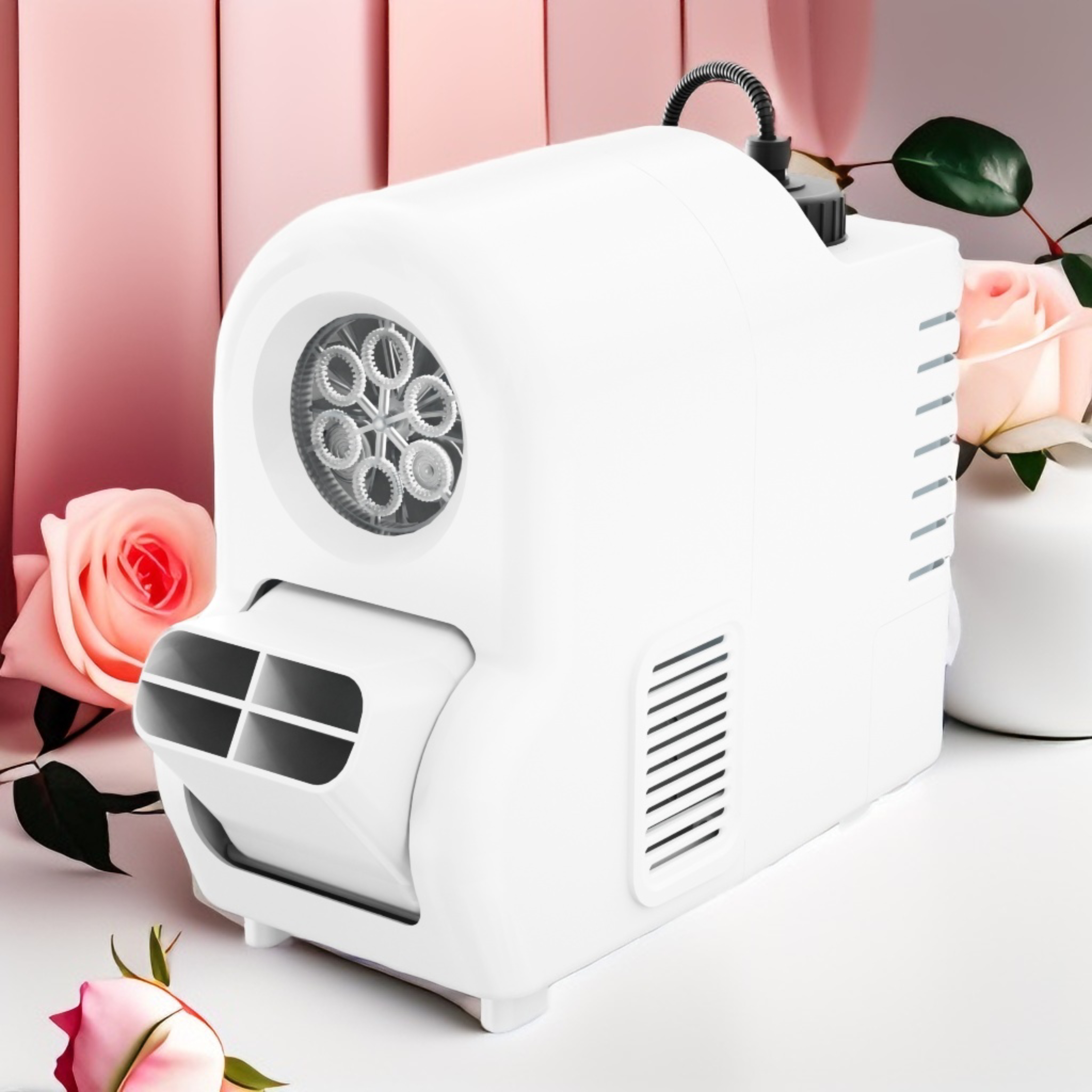 舞台私模犀牛泡泡机 婚庆商演聚会派对户外塑料外壳自动上油私模款多用泡泡机发泡机详情3