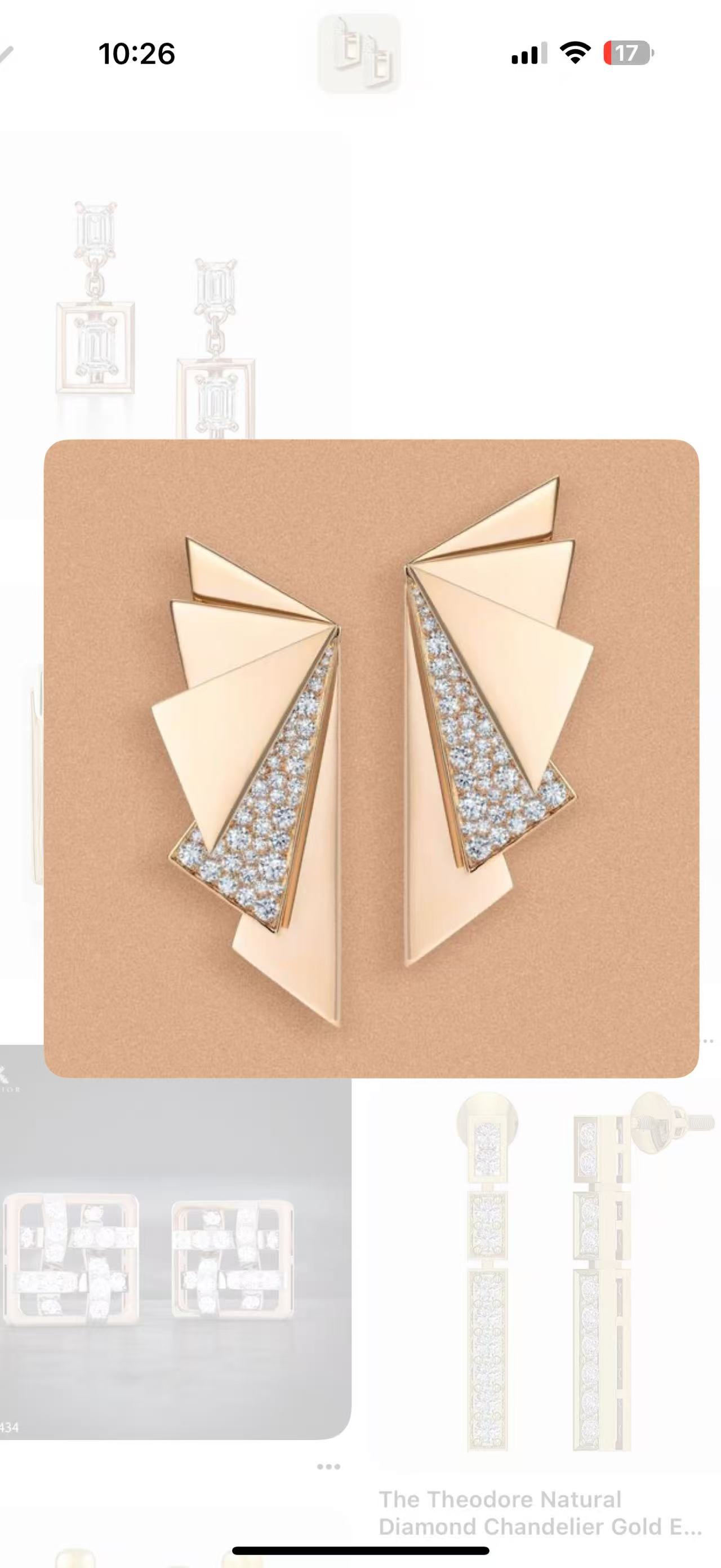 铜锆石耳环 时尚耳饰 精致饰品 女士优雅气质耳环耳环