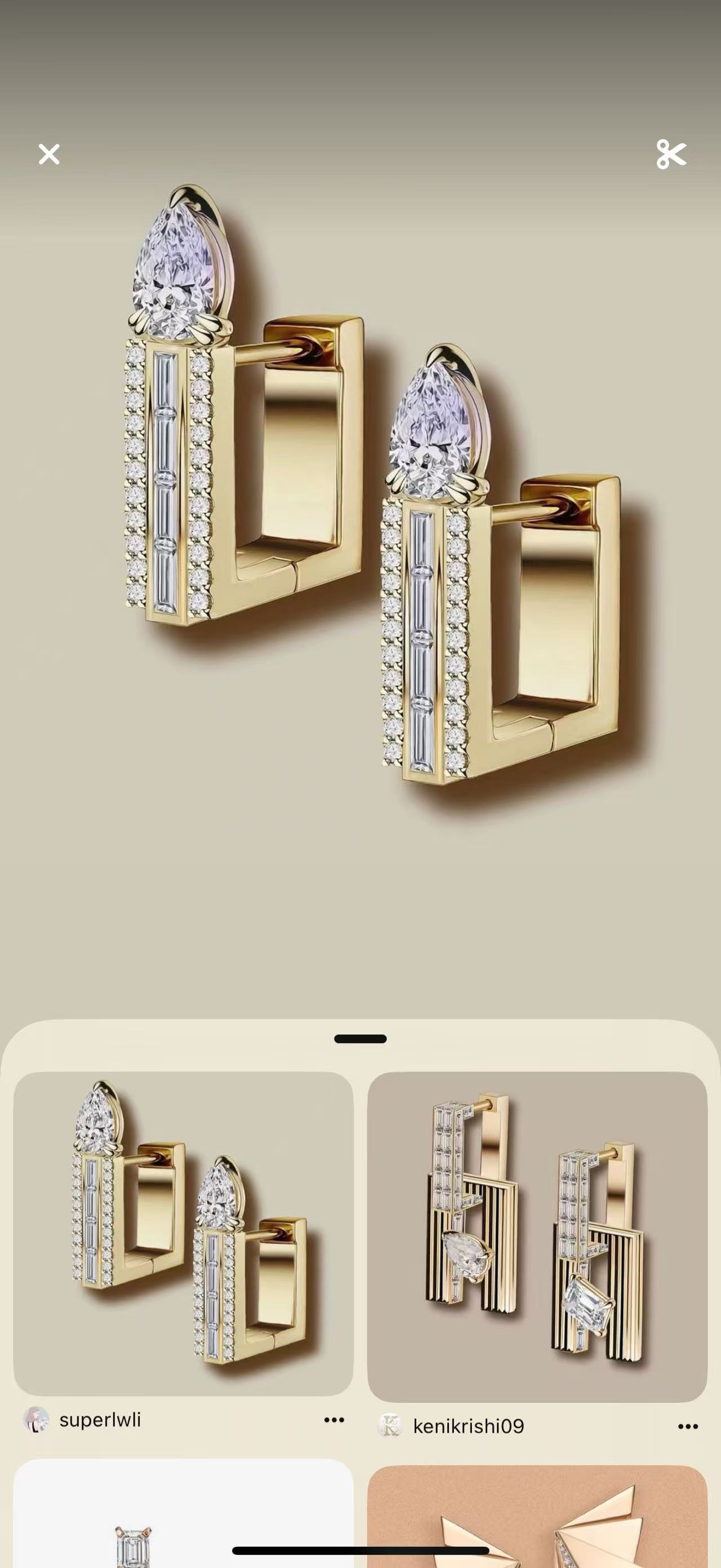 铜锆石耳环 时尚百搭耳饰 精致饰品 个性设计潮流耳环