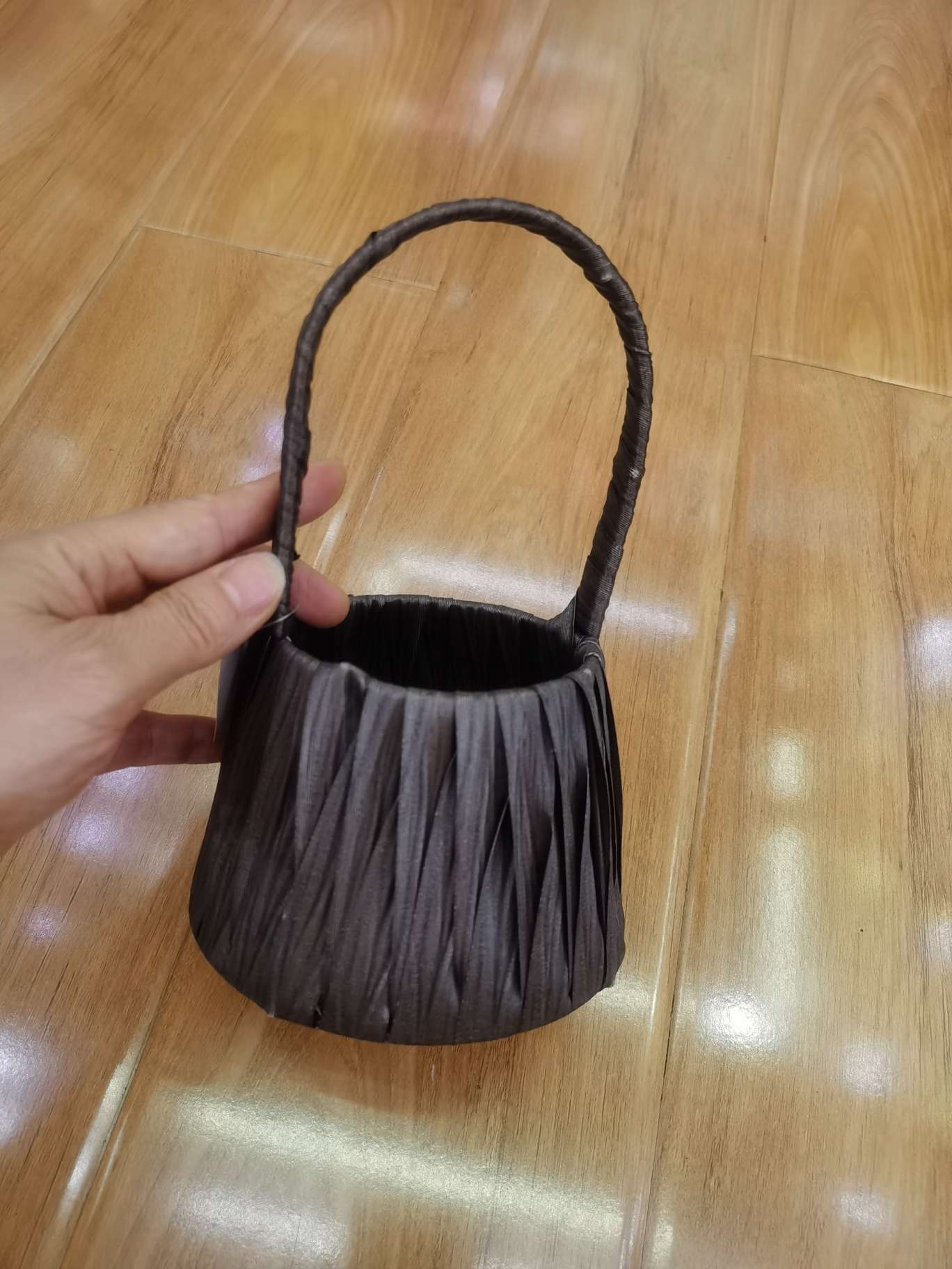 柳编仿藤编织篮工艺摆件装饰花桶仿真花礼品藤编织水果篮花篮仿藤编织篮仿真花