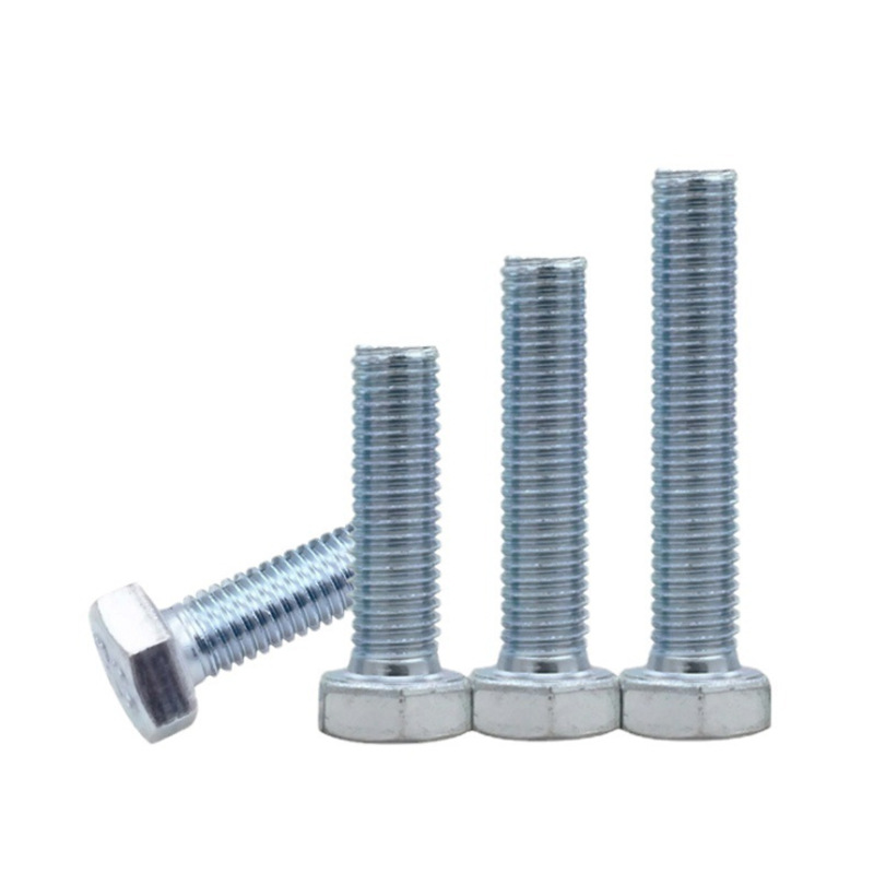 镀锌外六角镀螺栓蓝白锌镀锌螺丝外六角螺栓加长六角机螺钉