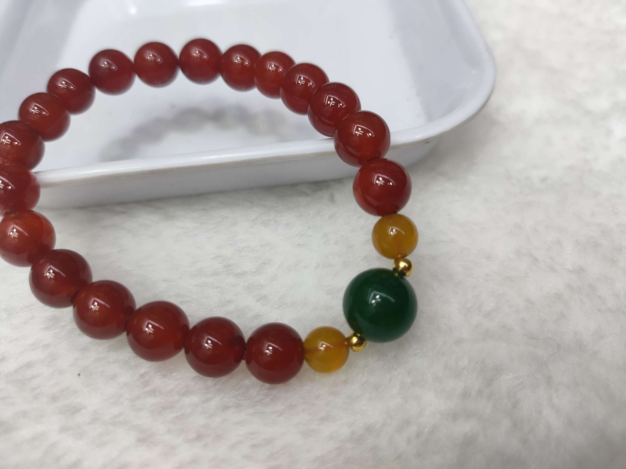 Auspicious jewelry bracelet 8m red agate, crystal bracelet accessories, etc Application Scenario