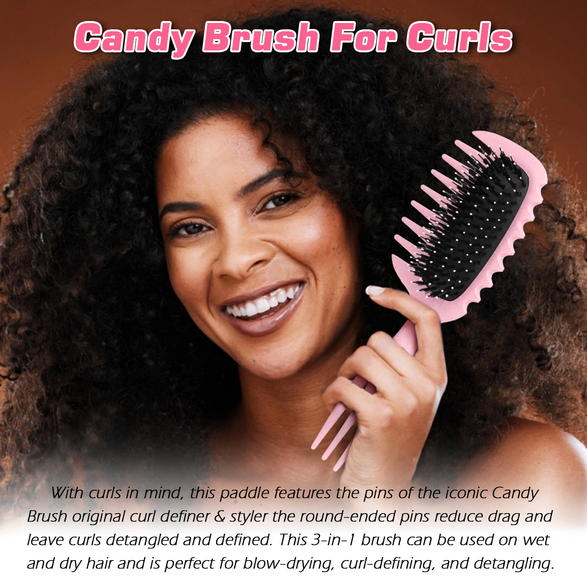 跨境新品爆款三叉气囊弹跳梳按摩顺发尼龙刘海发刷卷曲造型定义刷详情1