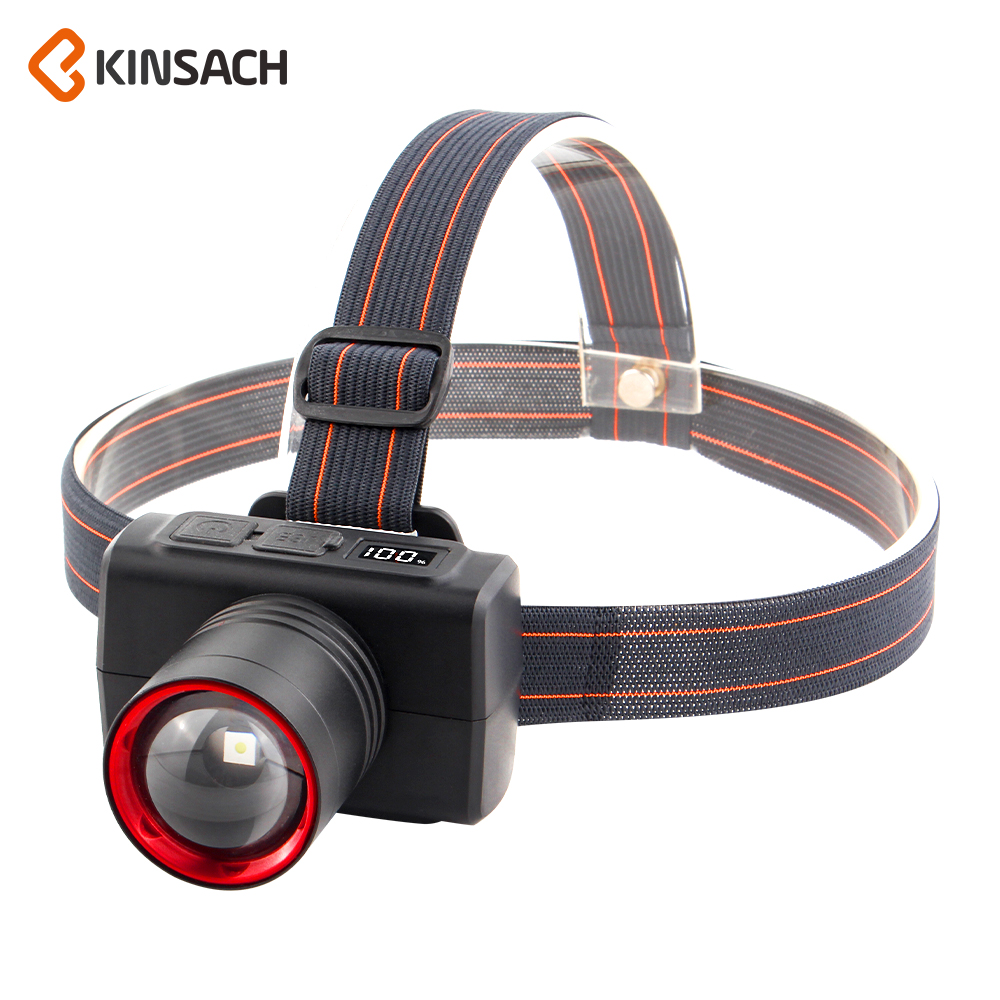 KINSACH星之源Type-c伸缩塑料白激光头灯