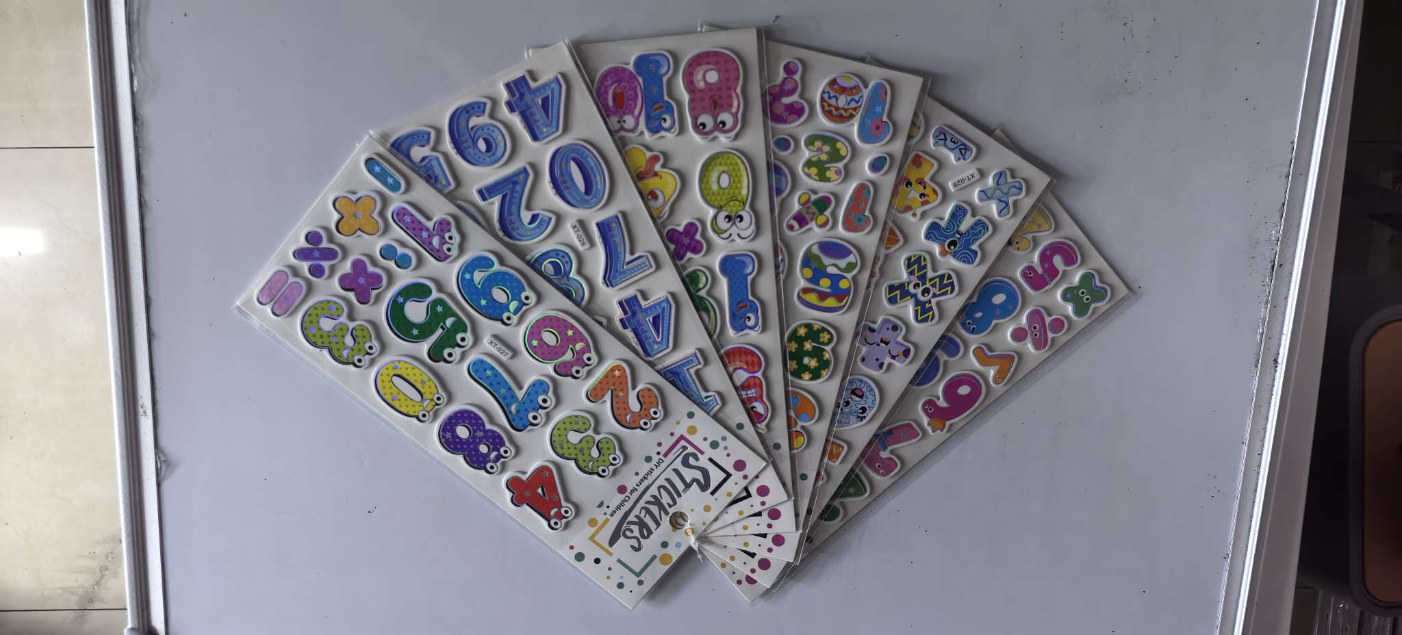 数字字母泡泡贴纸