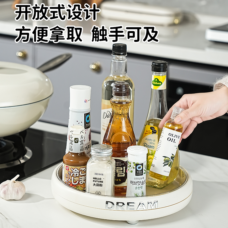 厂家直销MF645-5023收纳盒 饰品收纳盒 厨房用品收纳 化妆品收纳 收纳盘 旋转收纳盘详情图3