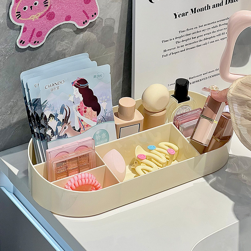 厂家直销MF645-5031收纳盒 收纳盒 饰品收纳盒 化妆品收纳盒 奶白色收纳盒详情图5