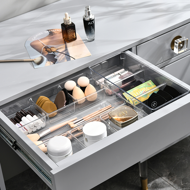 Factory direct sales MF645-1104 storage box, transparent storage box, fruit plate, cosmetics storage box, seven-compartment storage box Item Picture