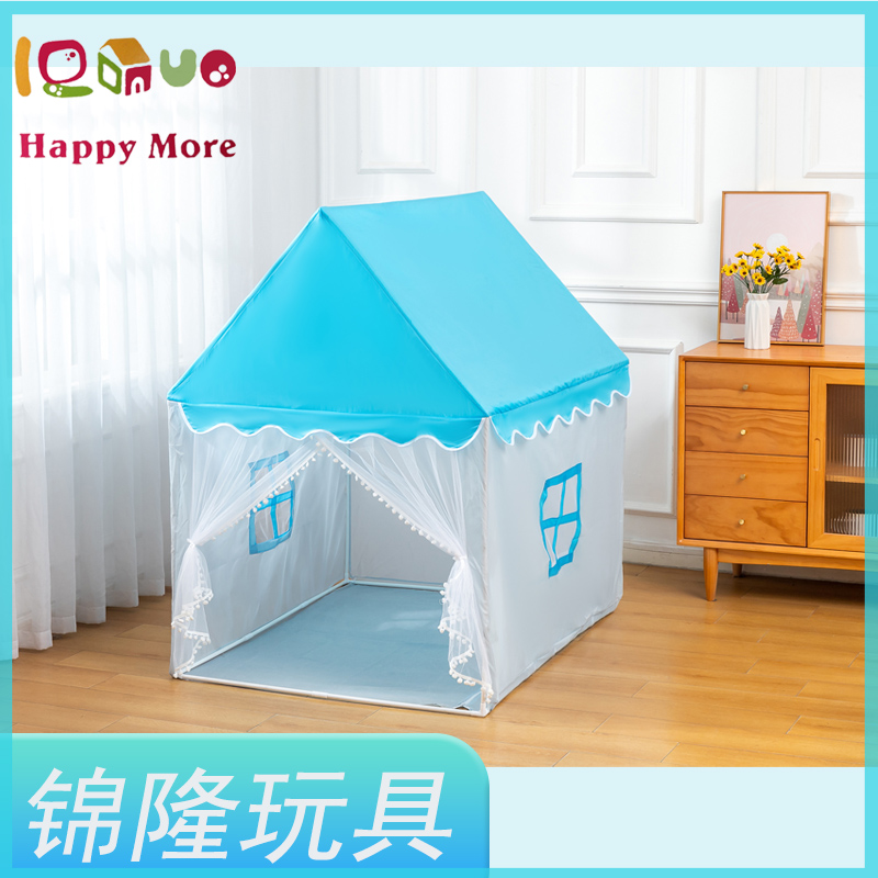 HAPPY MORE 游戏屋房子粉色带网纱帐篷过家家游戏屋儿童帐篷玩具 室内儿童帐篷玩具产品图
