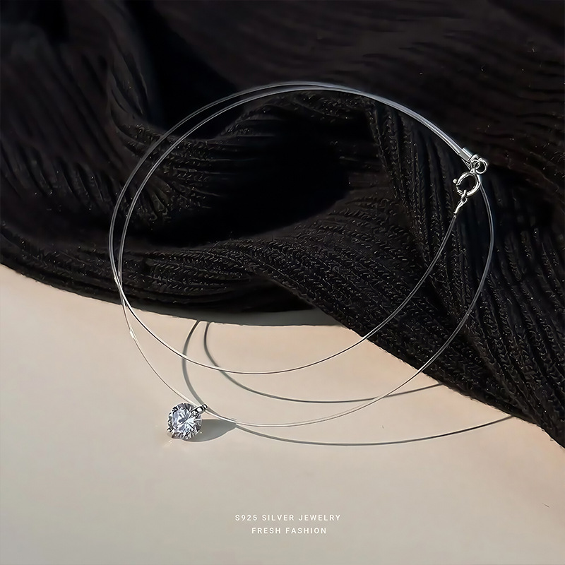 项链/沙金/不锈钢项链/银饰/锆石项链细节图