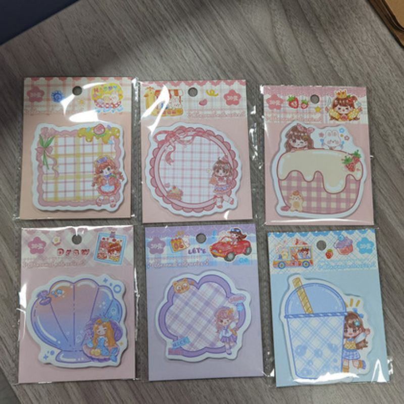 韩国卡通可爱异形便签纸创意高颜值便利贴少女心格子便利本小本12