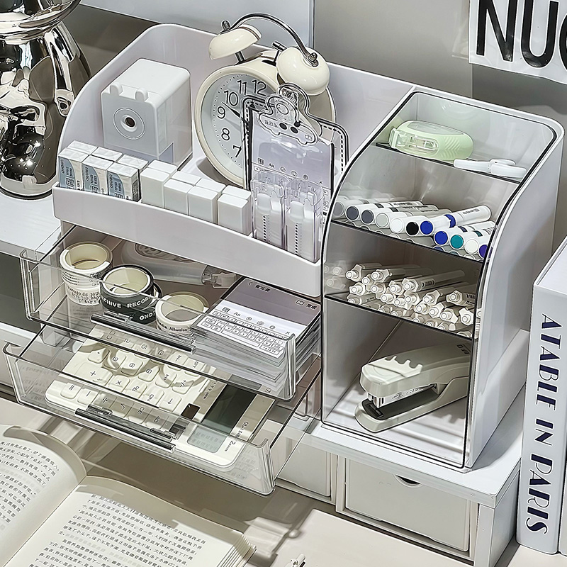 Factory direct sales MF645-5512 storage rack, storage rack, jewelry storage box, cosmetics storage rack, cream white storage rack pic 3