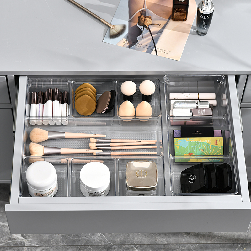 Factory direct sales MF645-1104 storage box, transparent storage box, fruit plate, cosmetics storage box, seven-compartment storage box pic 2