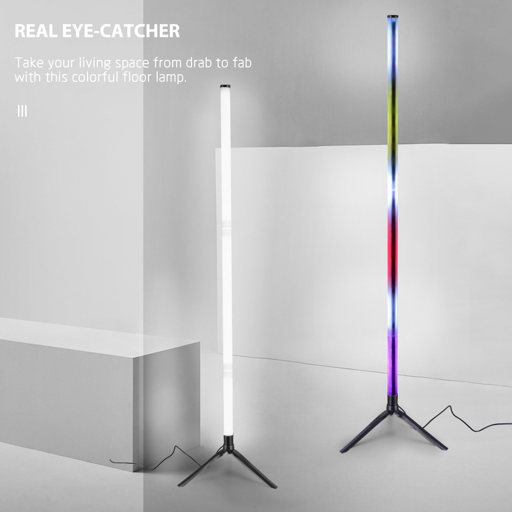 Cross-border graffiti corner atmosphere light APP remote control USB bedroom floor lamp splicing portable stick RGB corner light details Picture