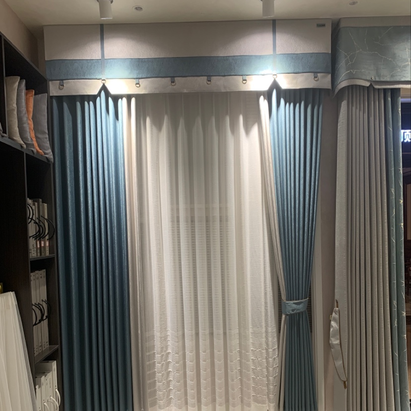 罗兰饰家卧室全遮光隔音免打孔安装现代强遮光遮阳双层现代轻奢帘高精密海岛麻20250902