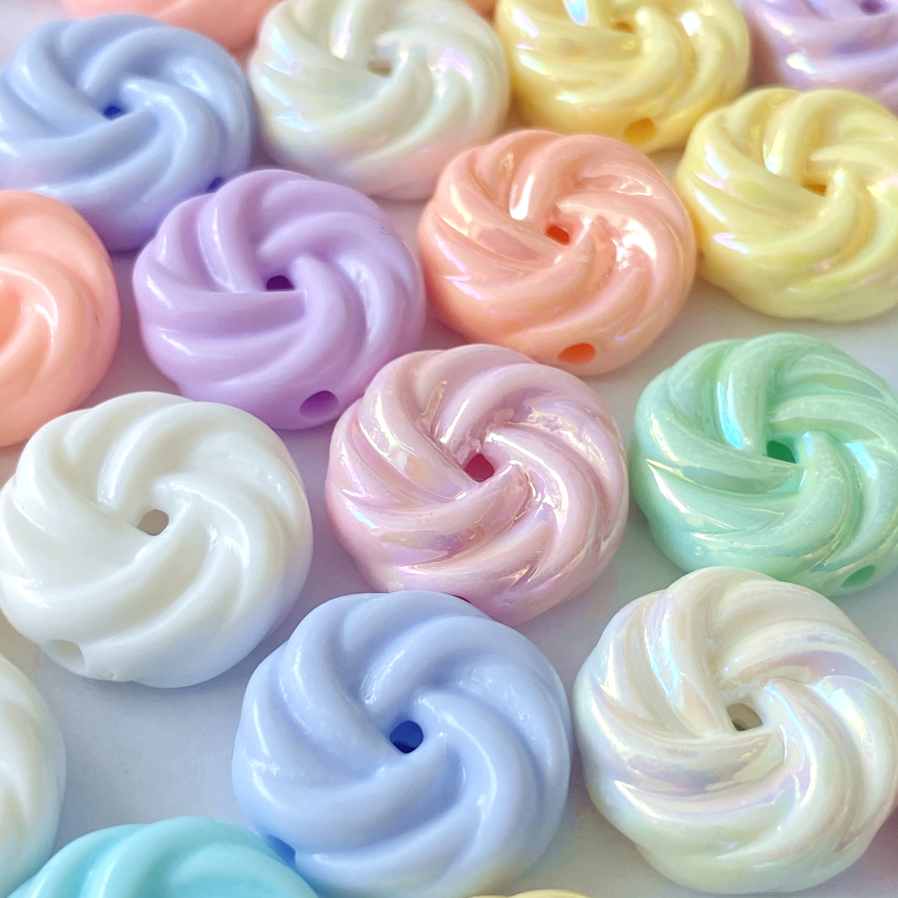 Acrylic solid color Summer fantasy ab Cookies diy./ Raw materials for making bracelet pendants, keychains, mobile phone pendants, accessories and accessories Specification image