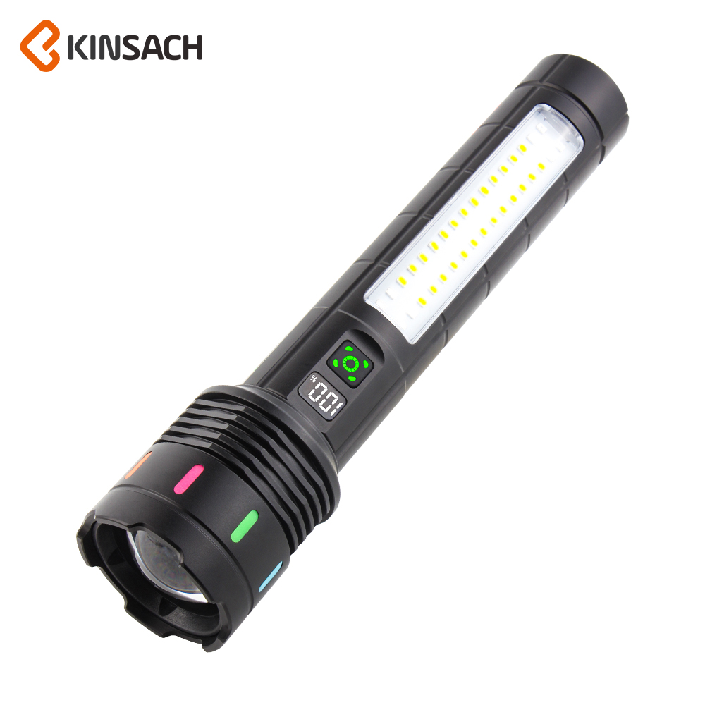 KINSACH星之源TYPE-C充电白激光+贴片铝合金 手电筒