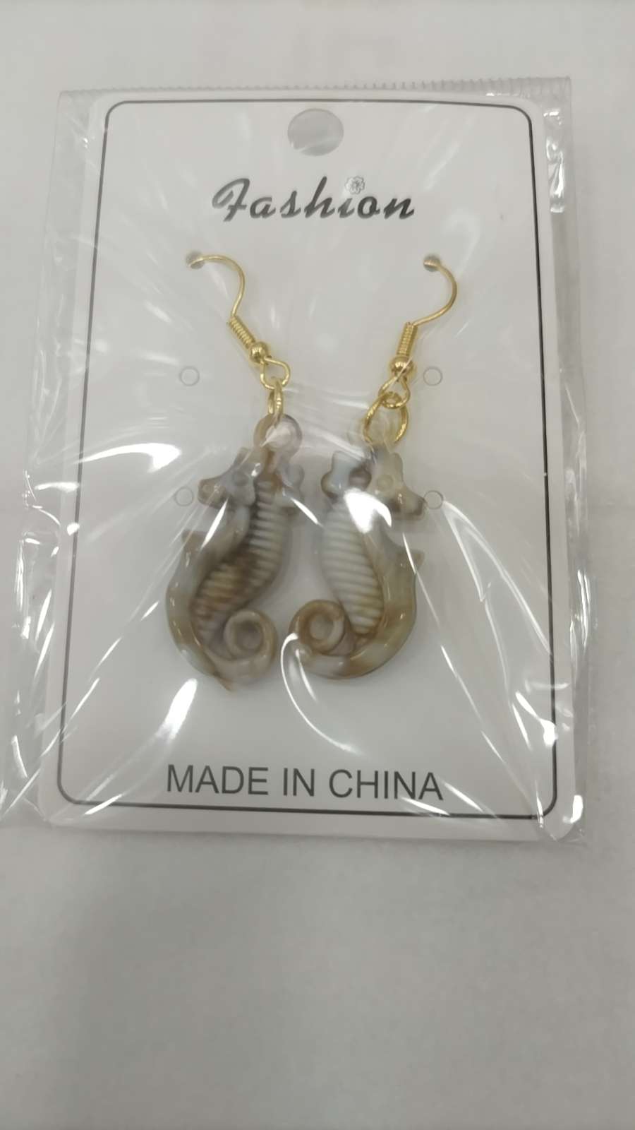 树脂耳环 时尚耳饰 精致饰品仿海螺 简约设计仿贝壳 百搭耳环 女士优雅风