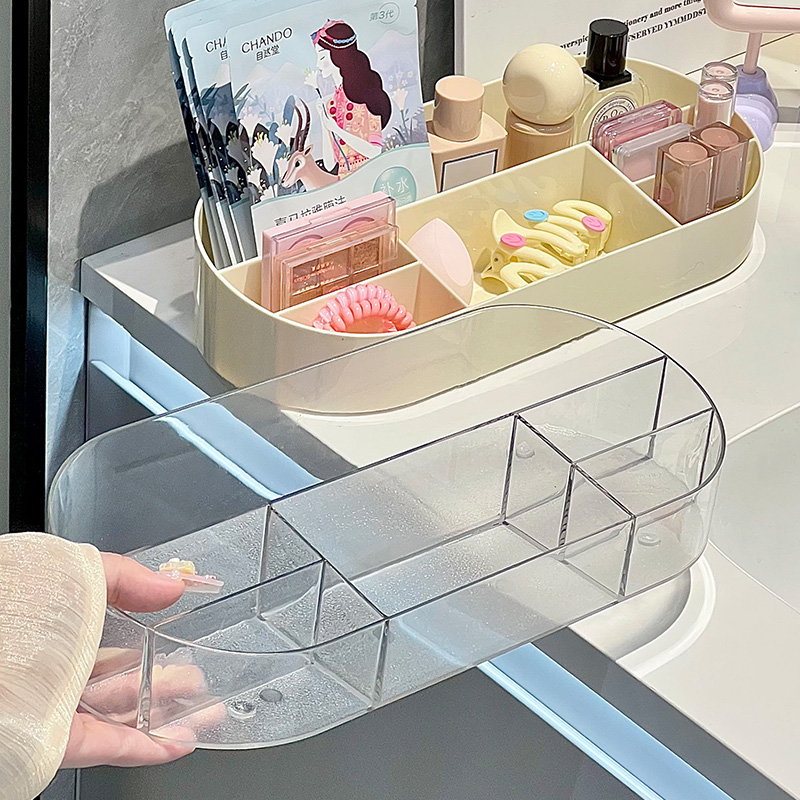 厂家直销MF645-5031收纳盒 收纳盒 饰品收纳盒 化妆品收纳盒 奶白色收纳盒详情图2