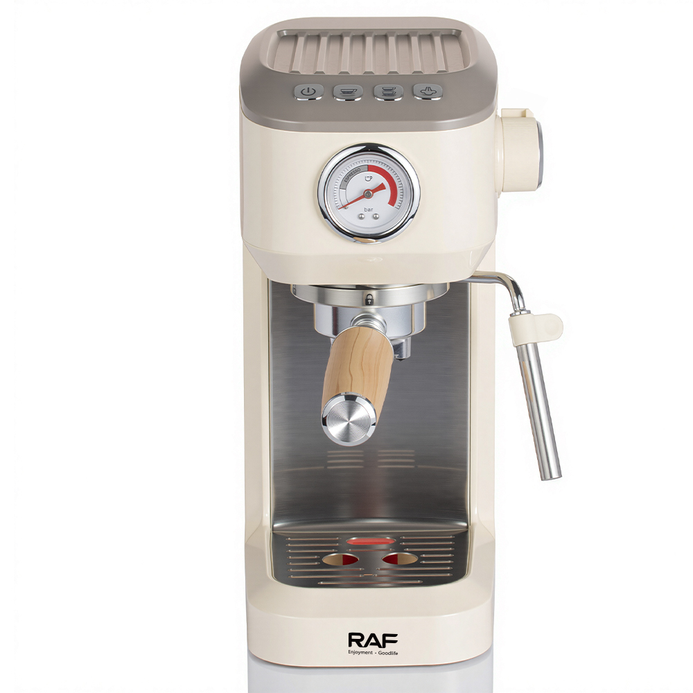 RAF European semi-automatic coffee machine, double pressure gauge for espresso, cold and hot extraction, milk foam and steam integrated coffee machine pic 6