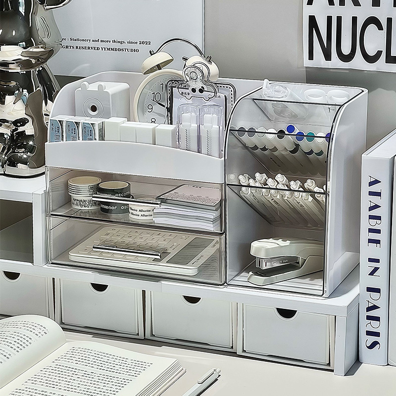 Factory direct sales MF645-5512 storage rack, storage rack, jewelry storage box, cosmetics storage rack, cream white storage rack Item Picture