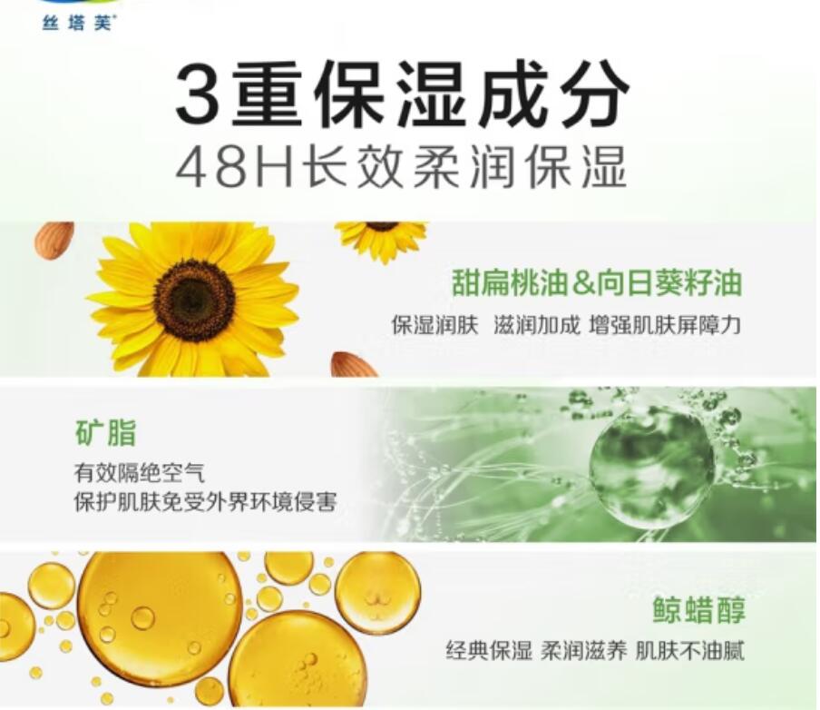 包邮！欧绿新生进口百货美妆穿戴甲 加拿大丝塔芙滋润保湿霜250g详情3