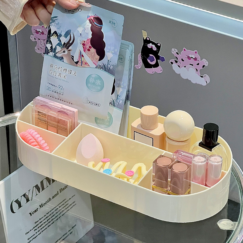 厂家直销MF645-5031收纳盒 收纳盒 饰品收纳盒 化妆品收纳盒 奶白色收纳盒详情2