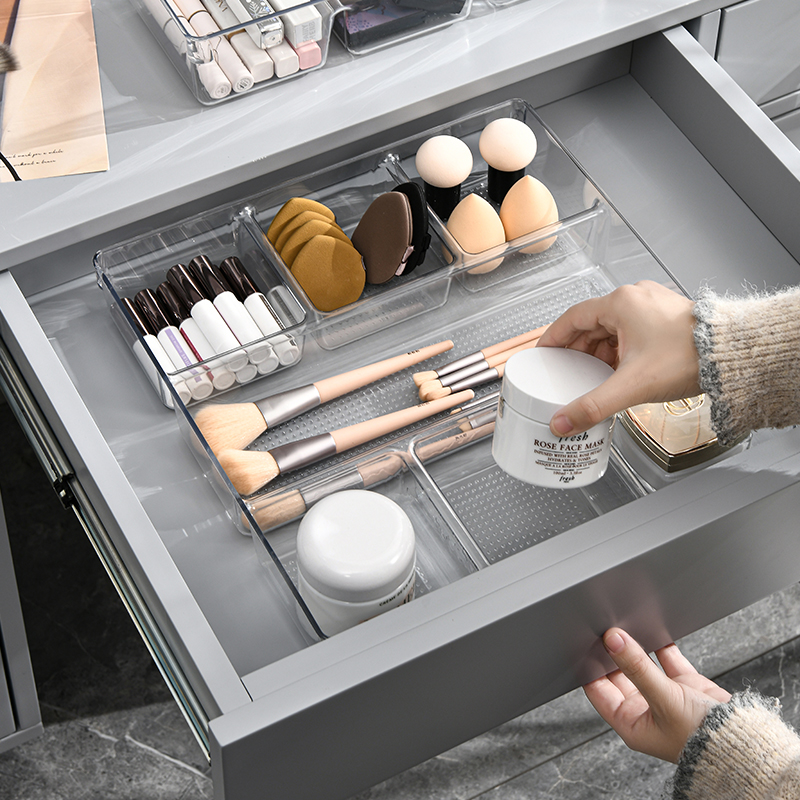 Factory direct sales MF645-1104 storage box, transparent storage box, fruit plate, cosmetics storage box, seven-compartment storage box details Picture