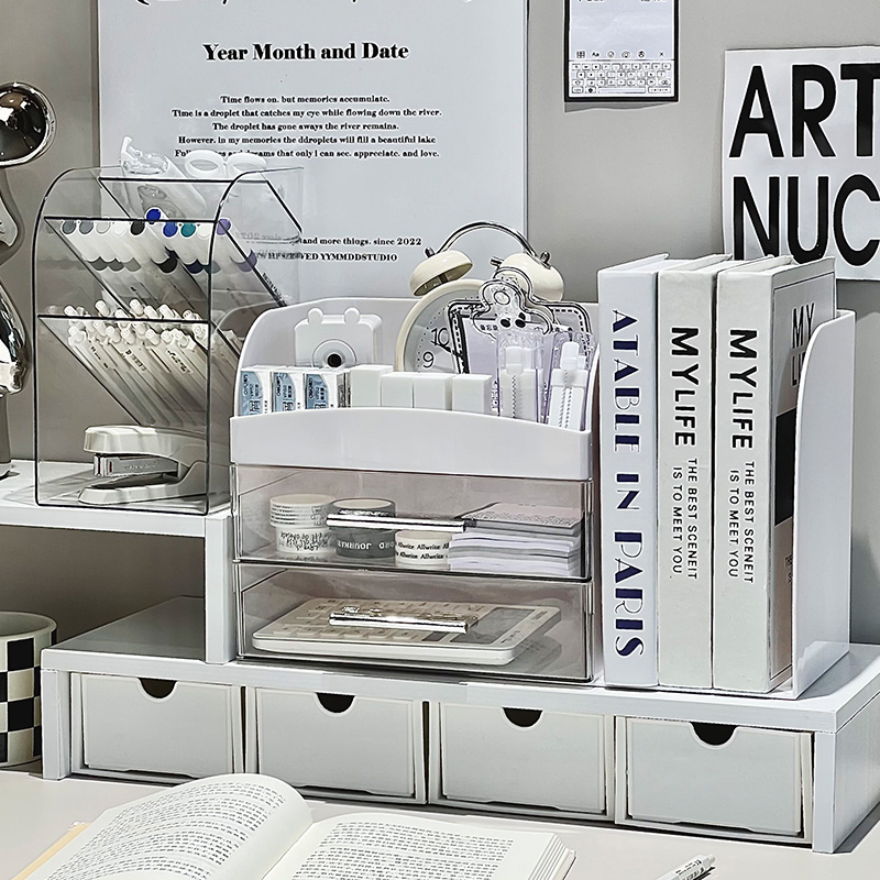 Factory direct sales MF645-5512 storage rack, storage rack, jewelry storage box, cosmetics storage rack, cream white storage rack pic 2