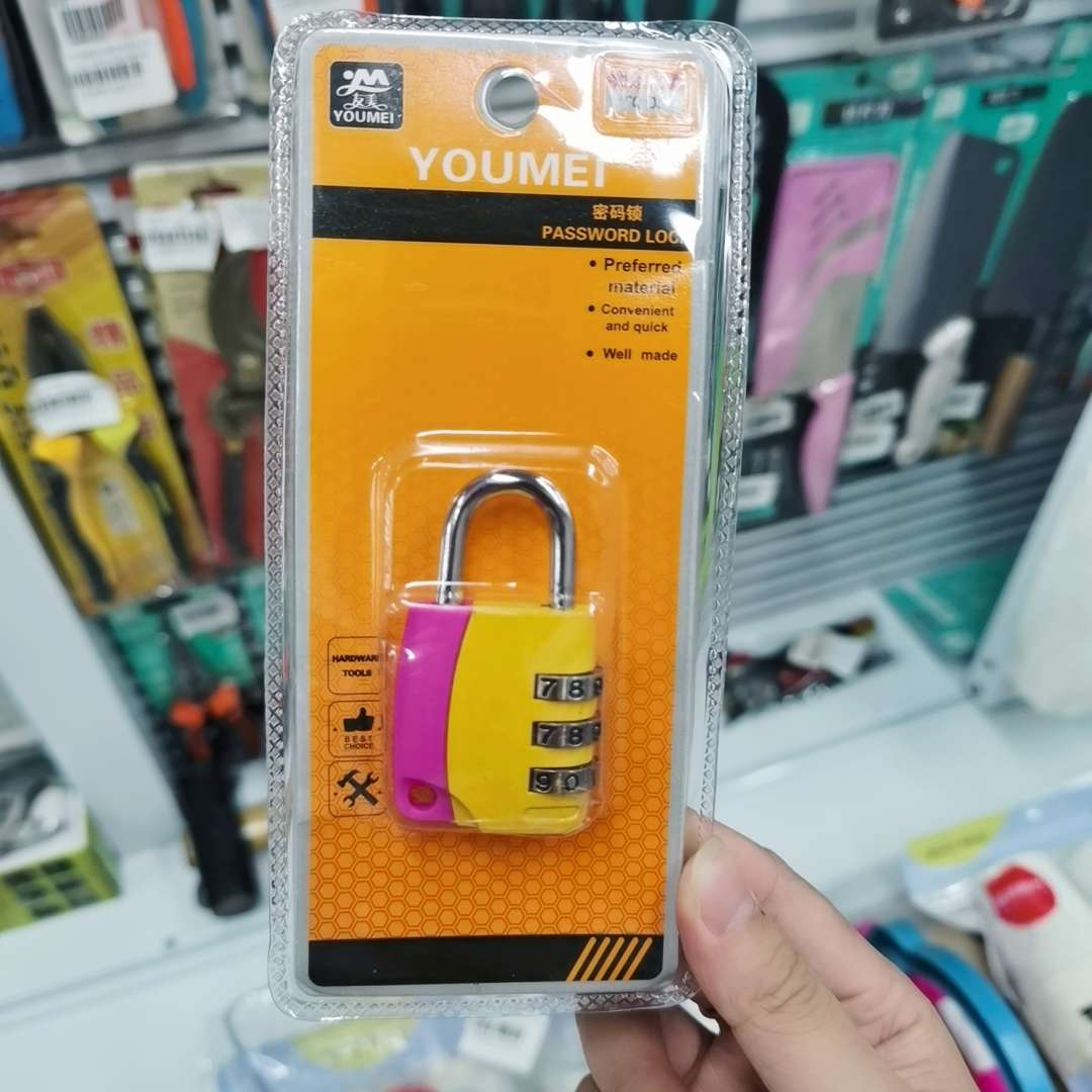 彩色防盗行李箱密码锁挂锁柜子锁家用仓库小号健身房工具箱锁旅行详情图1