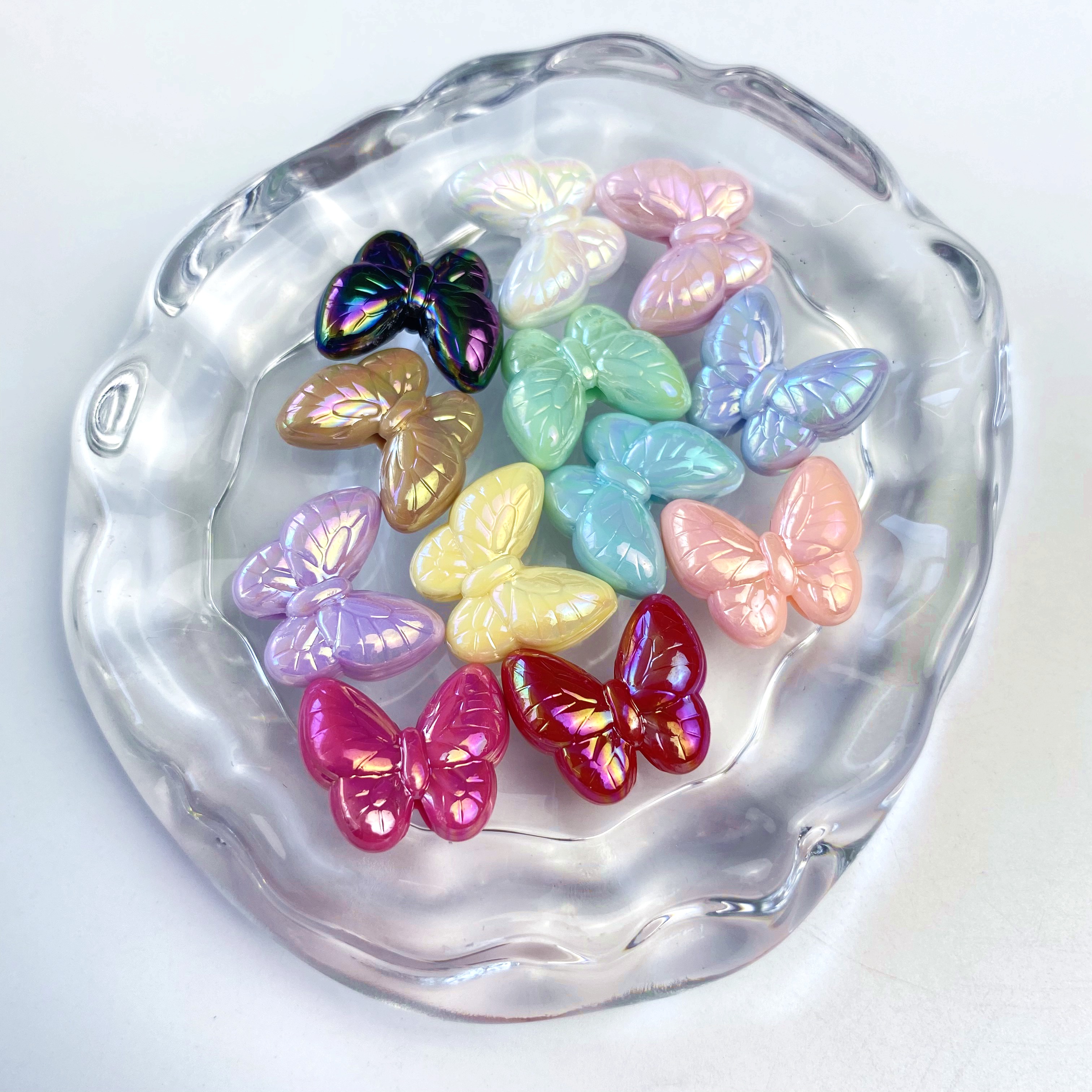 تطير فراشة Aklekeld ABفراشة في الساعة DY/سوارات معلقة على سلسلة مفاتيح معلقة على هاتفها الخلوي.قطع الغيار لصنع المواد الخام Item Picture
