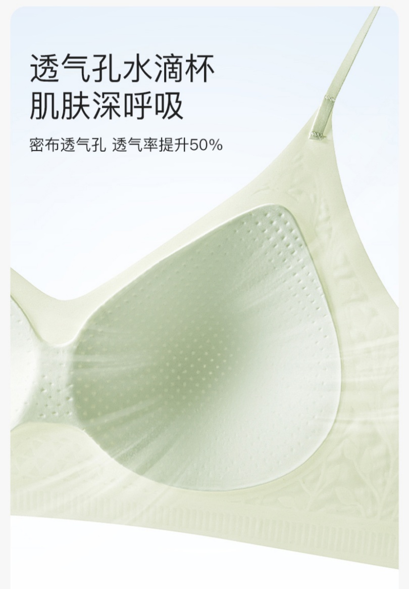 Ultra-thin shoulder strap ice silk underwear, summer thin and cool bra, seamless ultra-thin ice silk breasted double-wear, U-shaped beautiful back pic 13
