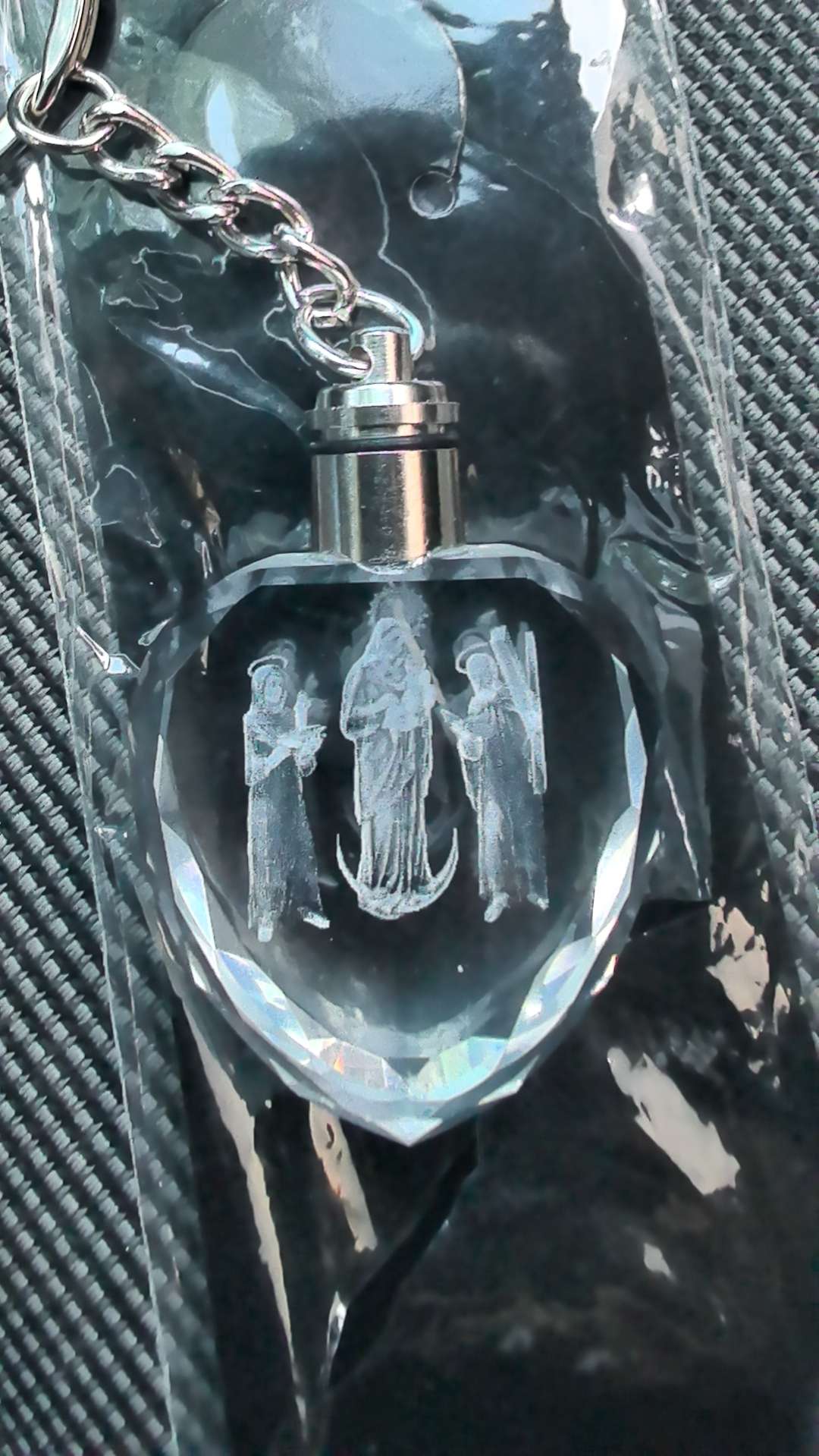 玻璃工艺品微景观钥匙扣装饰摆件创意工艺品内雕带灯钥匙扣工艺品图