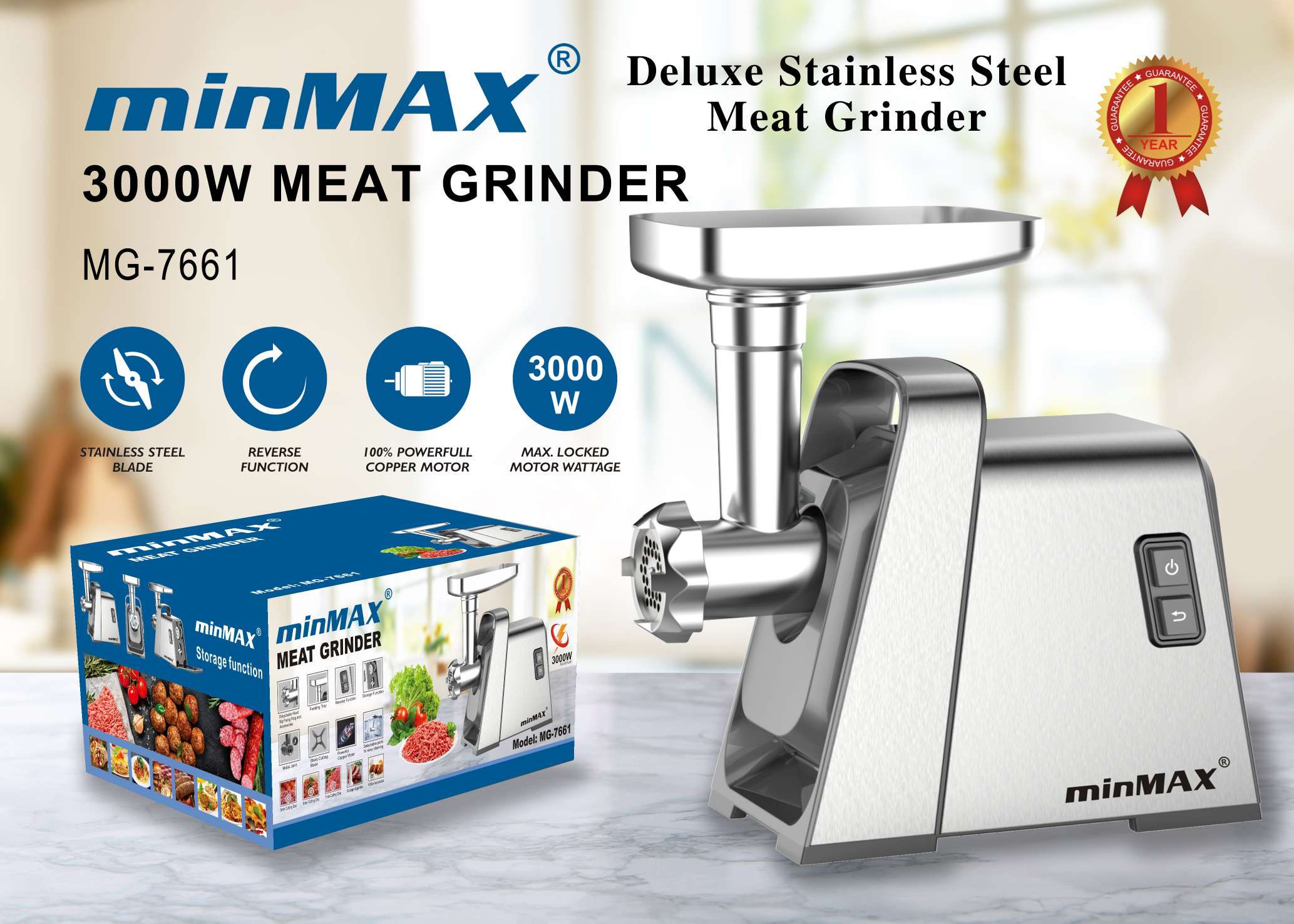 minMAX7661家用厨房电器,多功能，碎肉机 香肠机