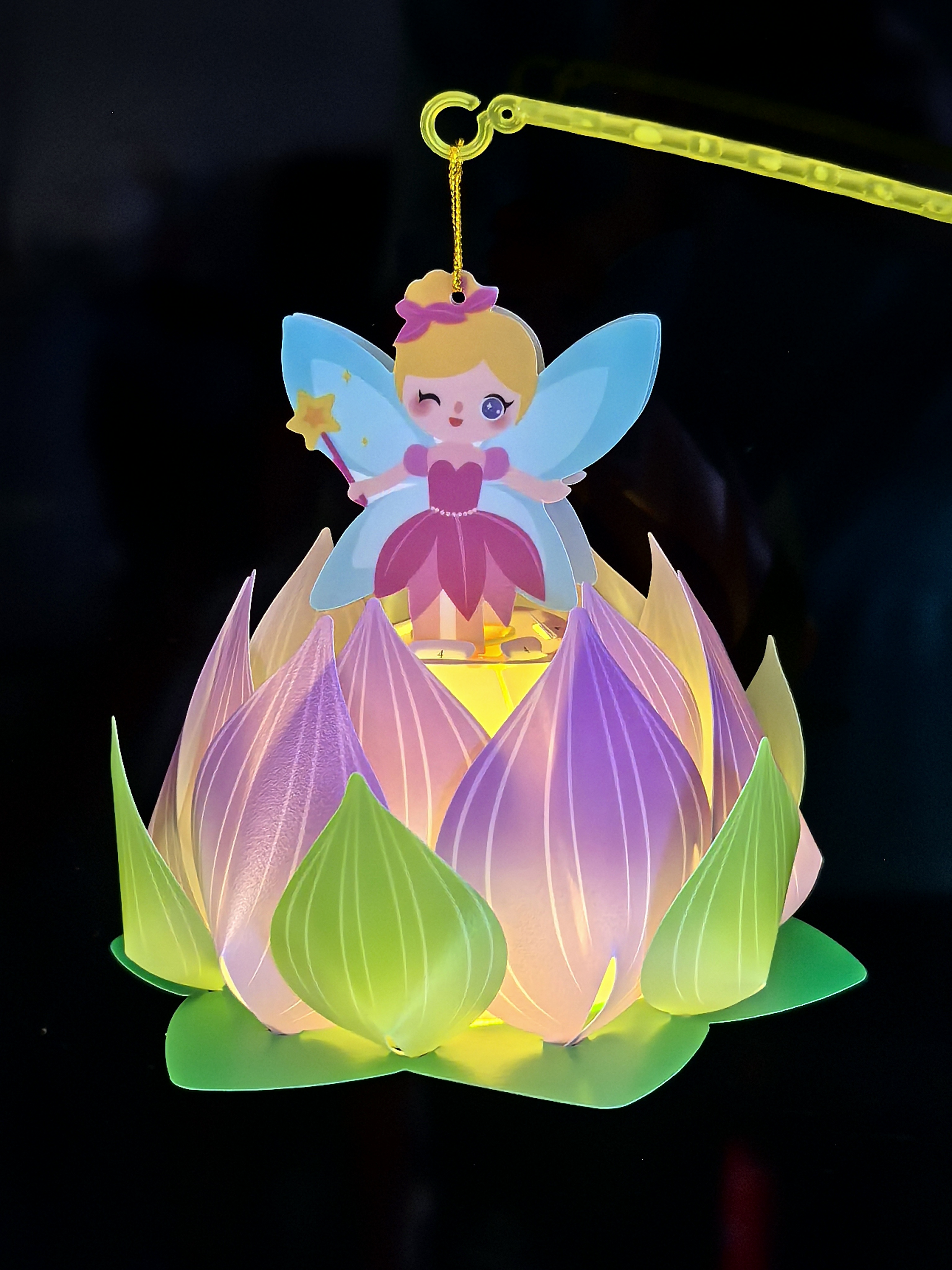 金翅膀玩具儿童手工课花灯蝴蝶独角兽猴子花灯细节图