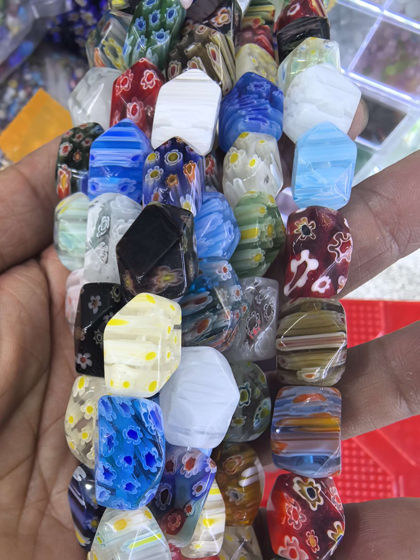 千花琉璃12x16不定形DIY饰品配件手串项链配饰 厂家直销产品图