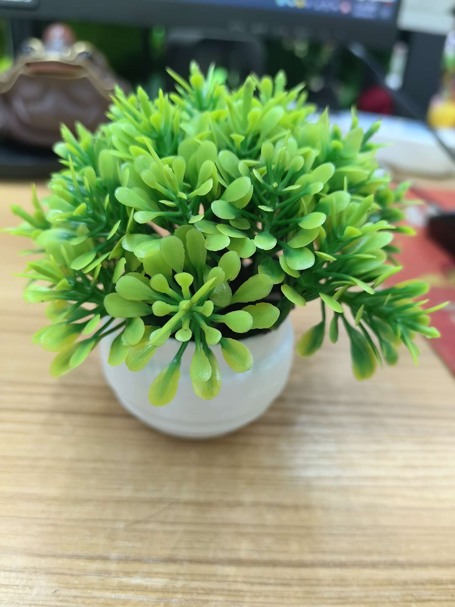 小绿植盆栽 手工针织向日葵盆景 石子石头摆件 创意园艺装饰