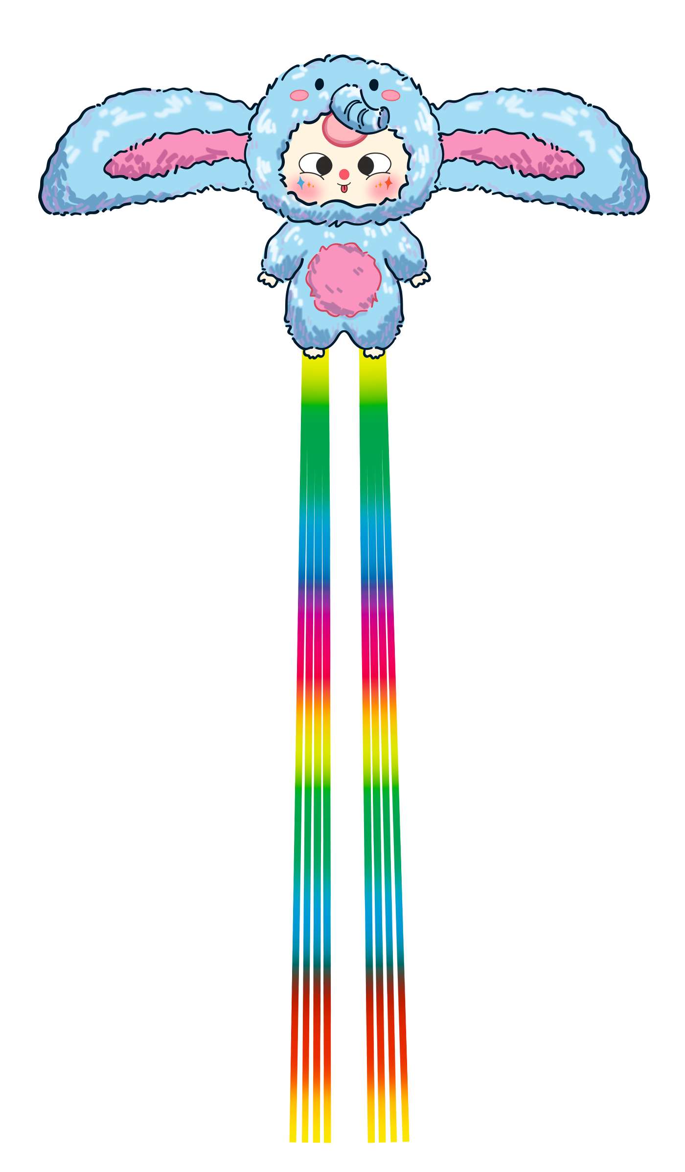 50cm儿童手持动态风筝 民间工艺品礼品风筝 儿童风筝户外亲子互动