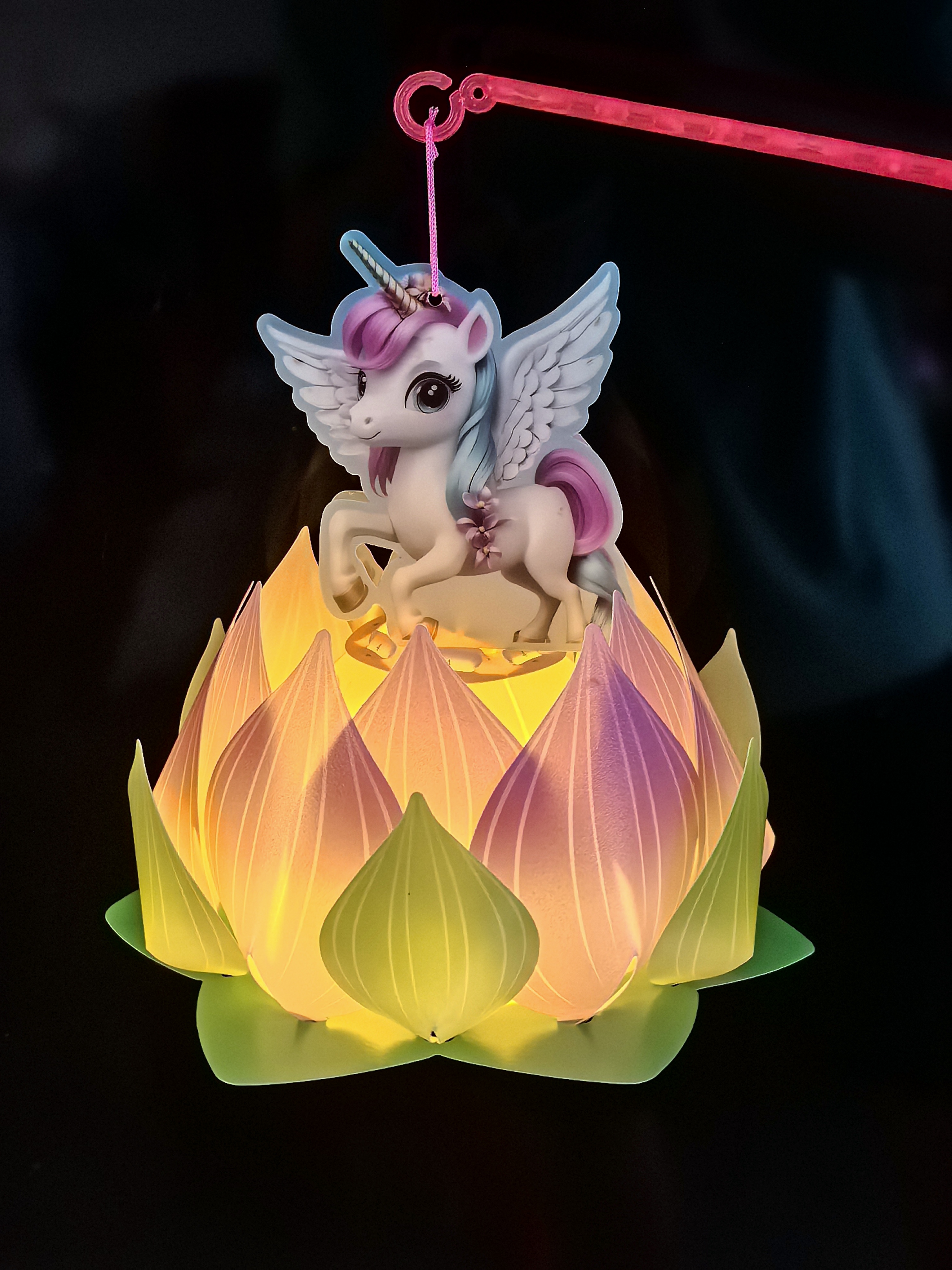 金翅膀玩具儿童手工课花灯蝴蝶独角兽猴子花灯