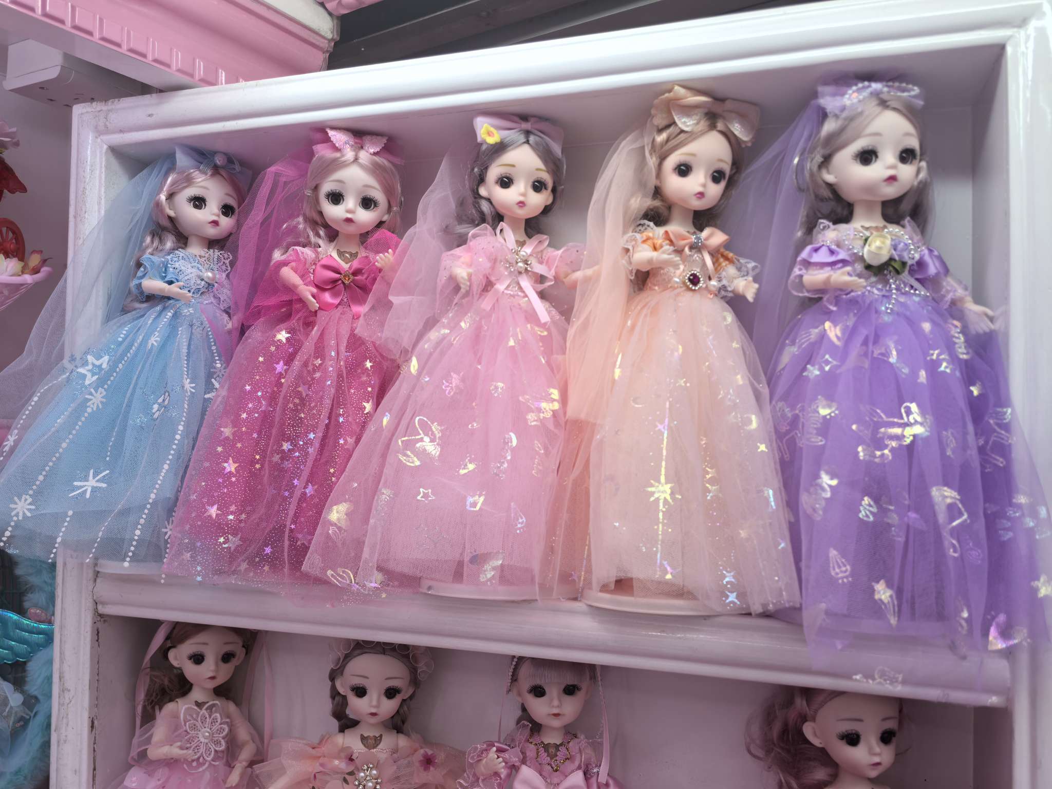 艾妮娃娃，电动娃娃玩具洋娃娃公仔 儿童创意手工涂色玩具 娃娃及配件图