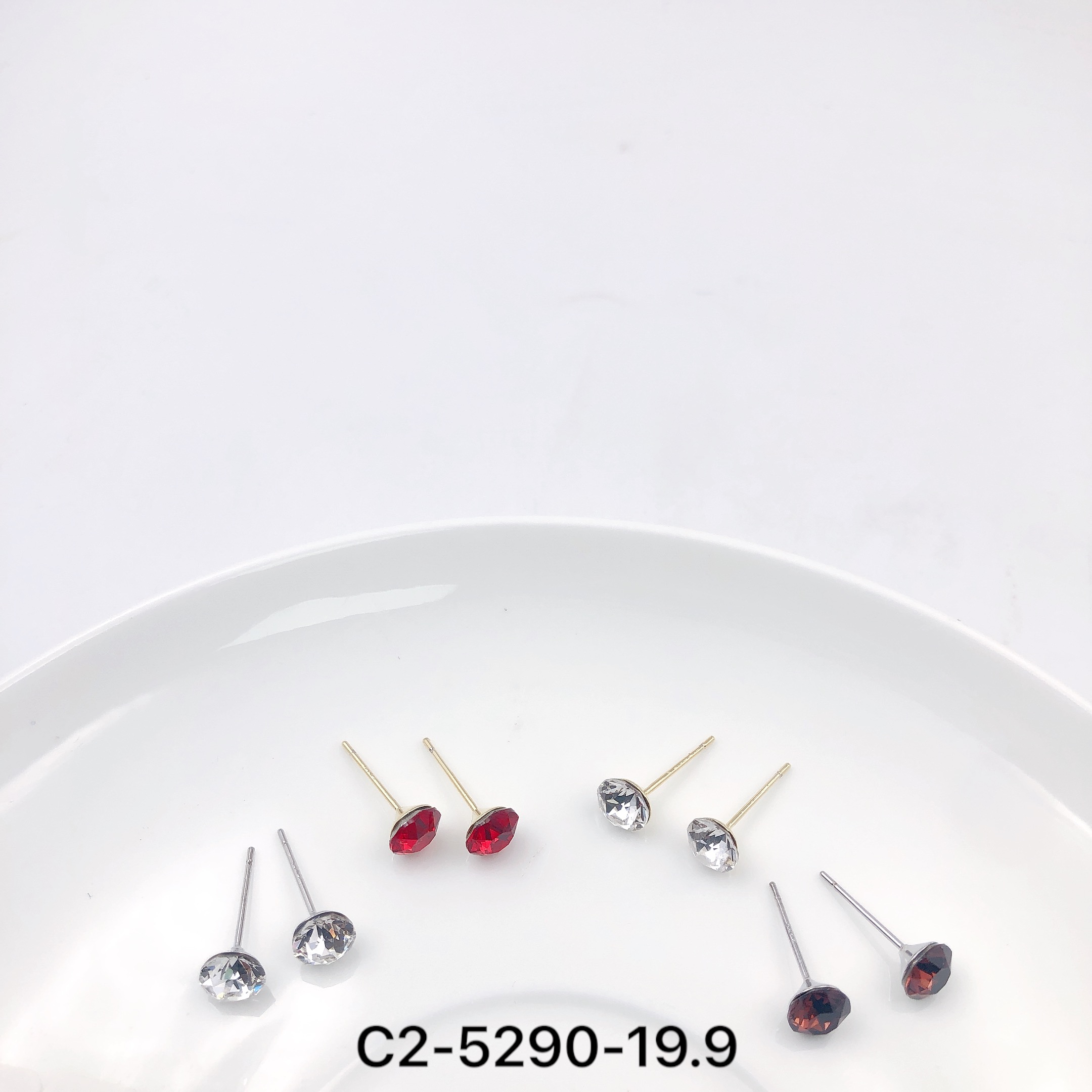 Xuhui brand exquisite and light luxury copper-plated real gold and diamond-encrusted 925 silver needle best-selling stud earrings details Picture