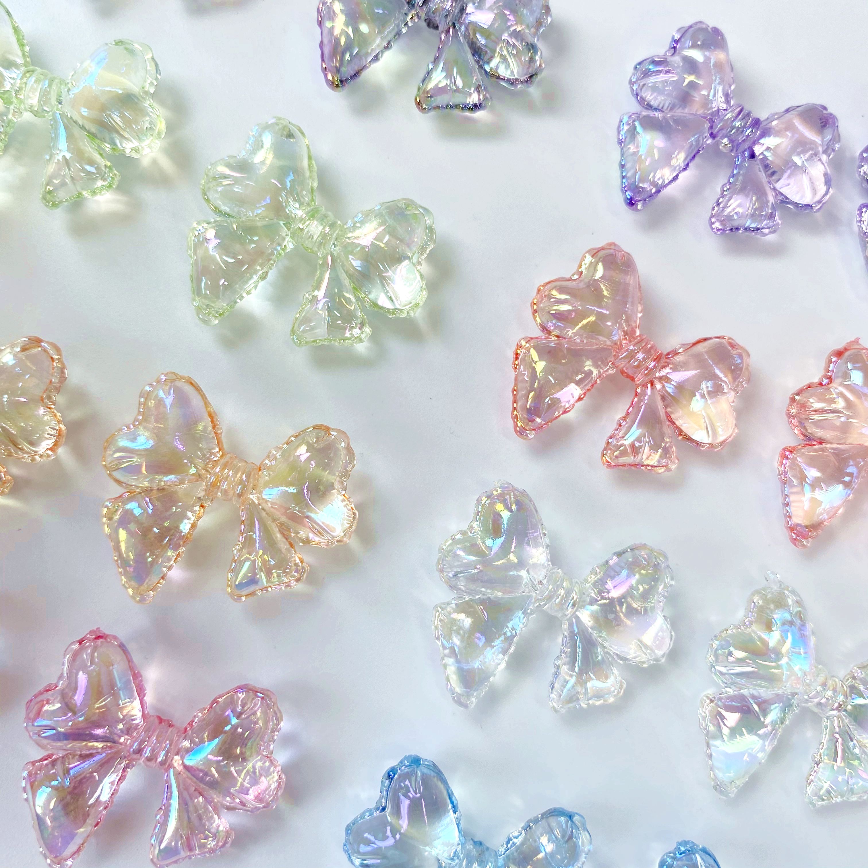 亚克力uv透明气球蝴蝶结diy/手链挂饰钥匙扣手机挂链挂饰.饰品配件制作原材料