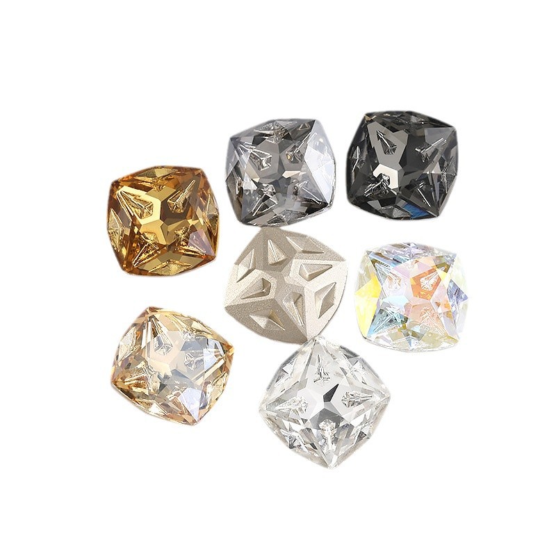 尚莉长方八角高端高品质网红显白美甲K9异形水晶饰品发饰钻饰diy详情5