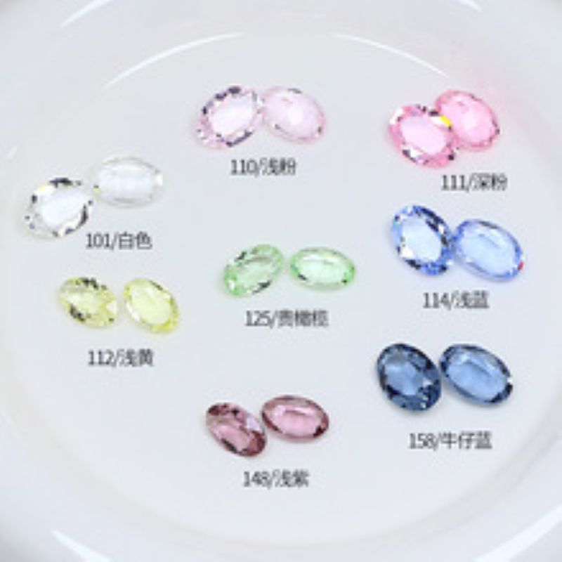 东洲水晶透底鸽子蛋尖底美甲钻 优质透明K9玻璃钻diy饰品配件批产品图